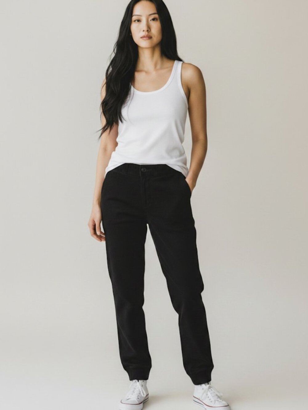 NWT Women's Kut From The Kloth Sz 4 Black High Rise "CHRIS"  Joggers